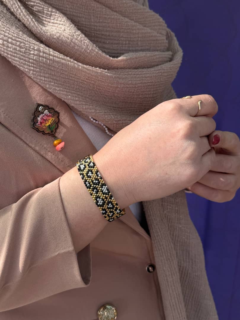 دستبند اسپیرال میوکی - طرح پلنگی خاص و شیک 